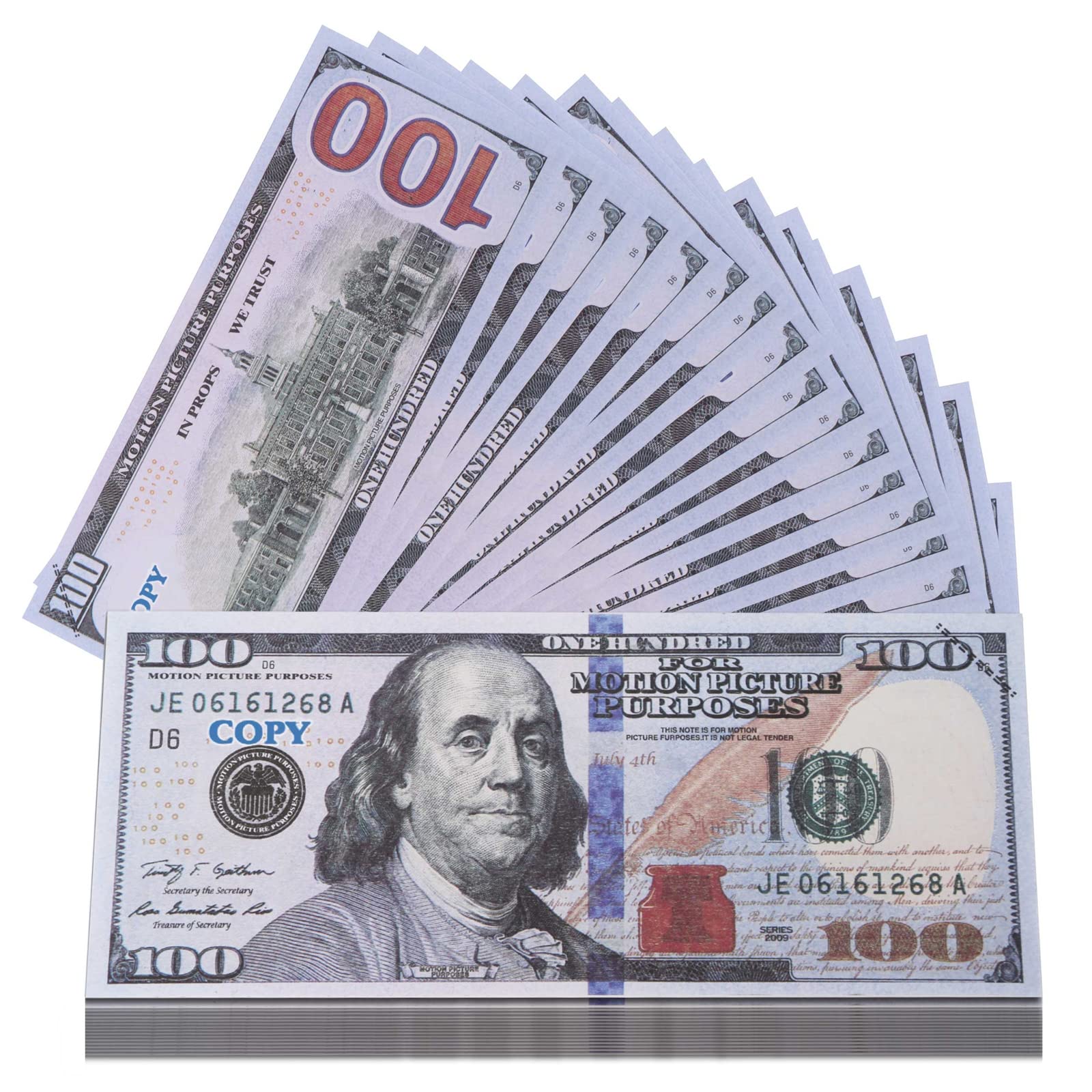 黄金の100ドル札　101枚！ ジョークグッズ Amazon.co.jp: Zugar Land $100 マネーウォレット100ドル札 二